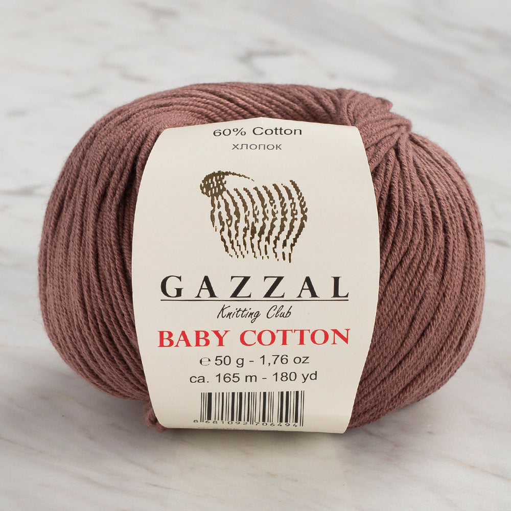 Gazzal Baby Cotton Kahverengi Bebek Yünü - 3455
